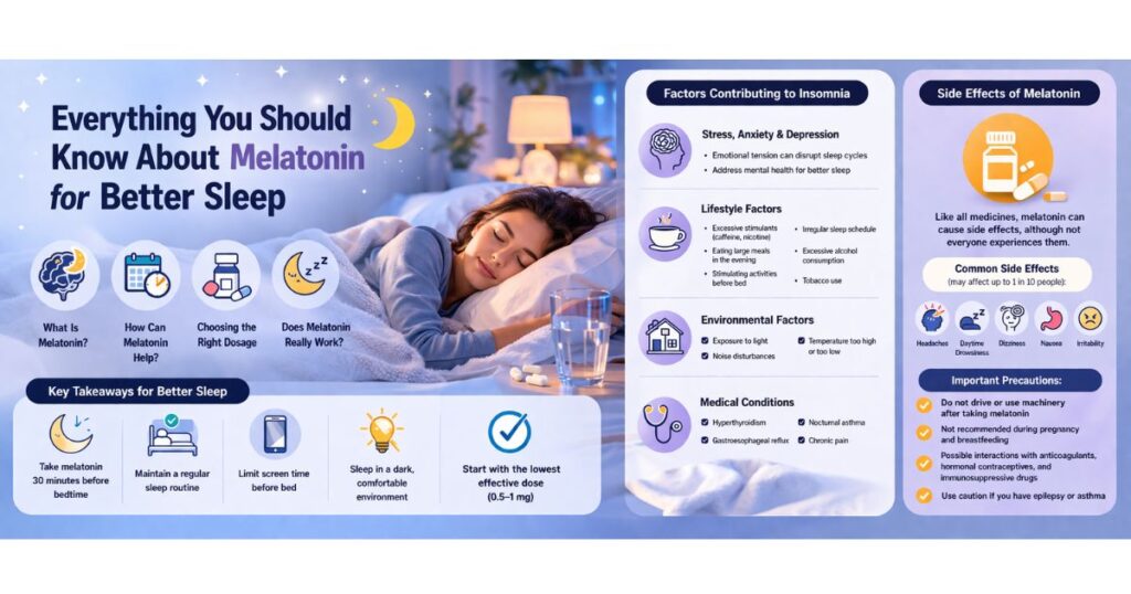 everything you should know about melatonin for better sleep.