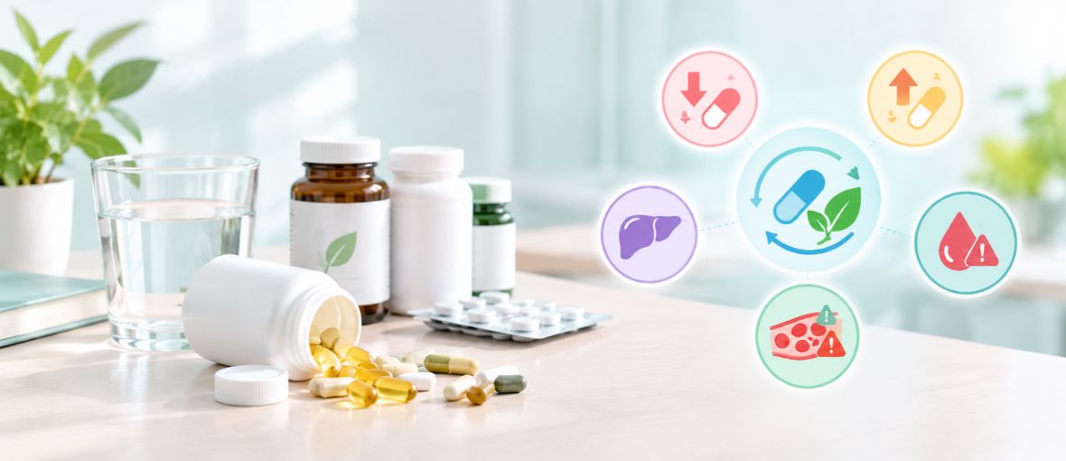 Dietary supplements and medicines may interact and affect treatment effectiveness and safety.