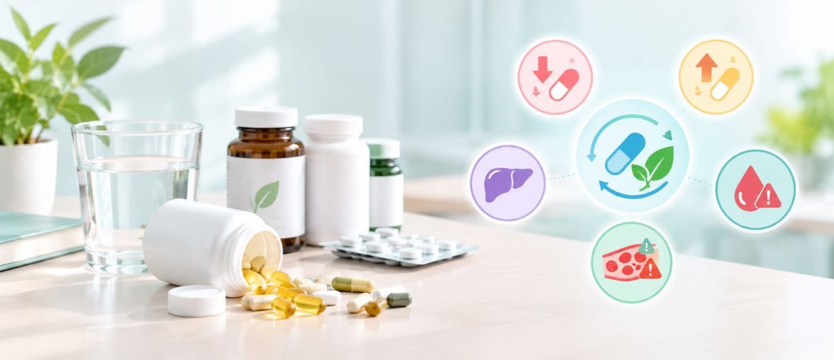Dietary supplements and medicines may interact and affect treatment effectiveness and safety.